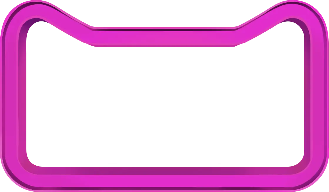 Stylish Pink Metallic Rectangular Frame