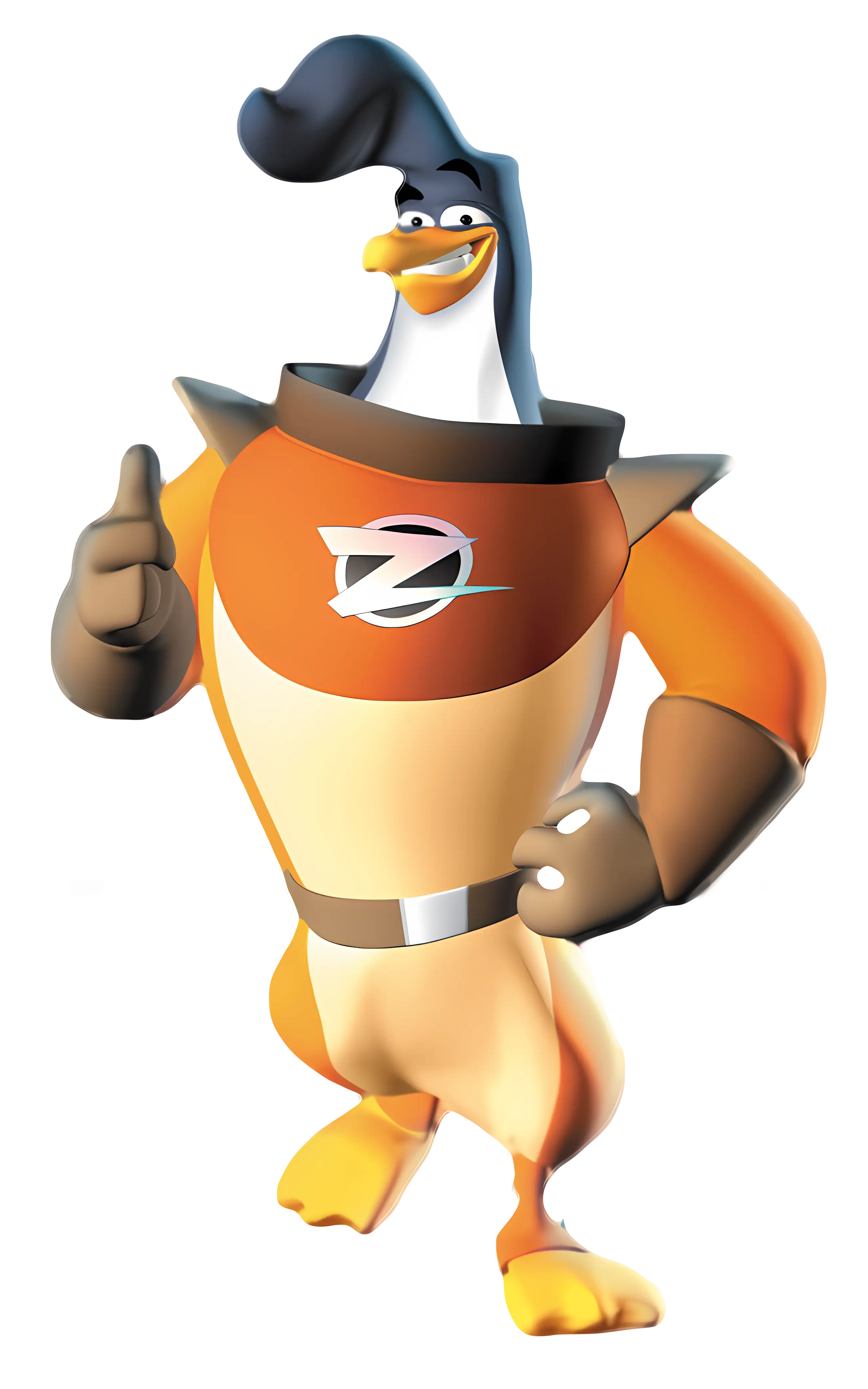 Superhero Bird Giving Thumbs Up
