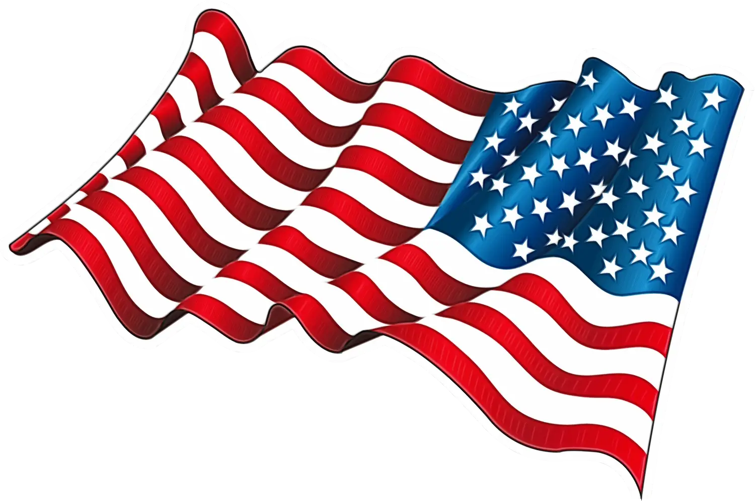 Waving American Flag Illustration