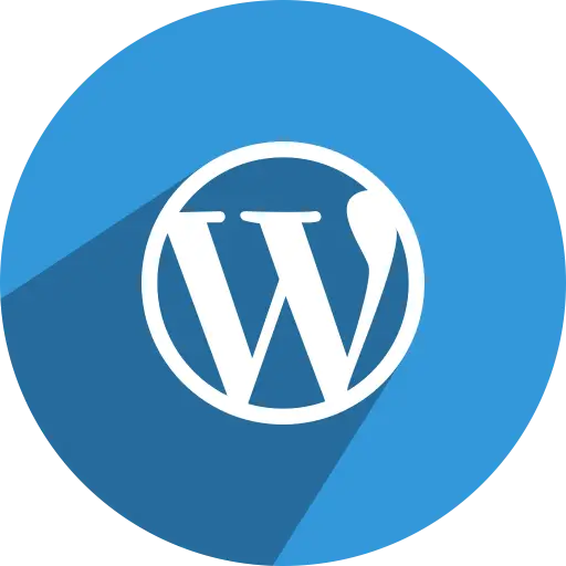 Blue Circular WordPress Logo Design