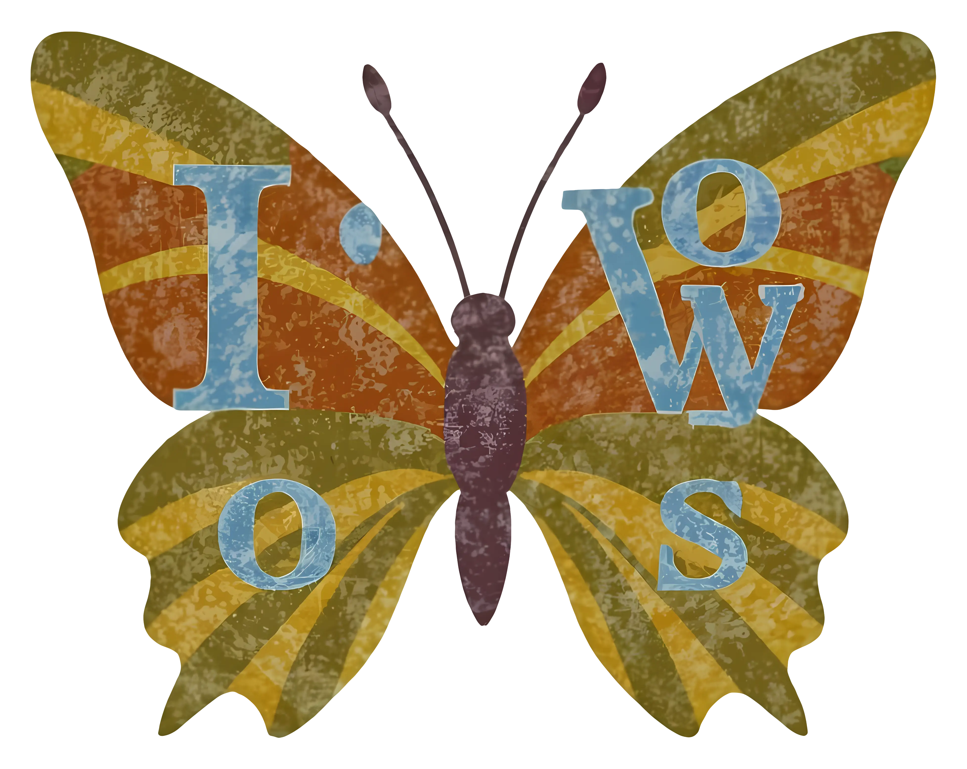 Butterfly with Letters on Wings
