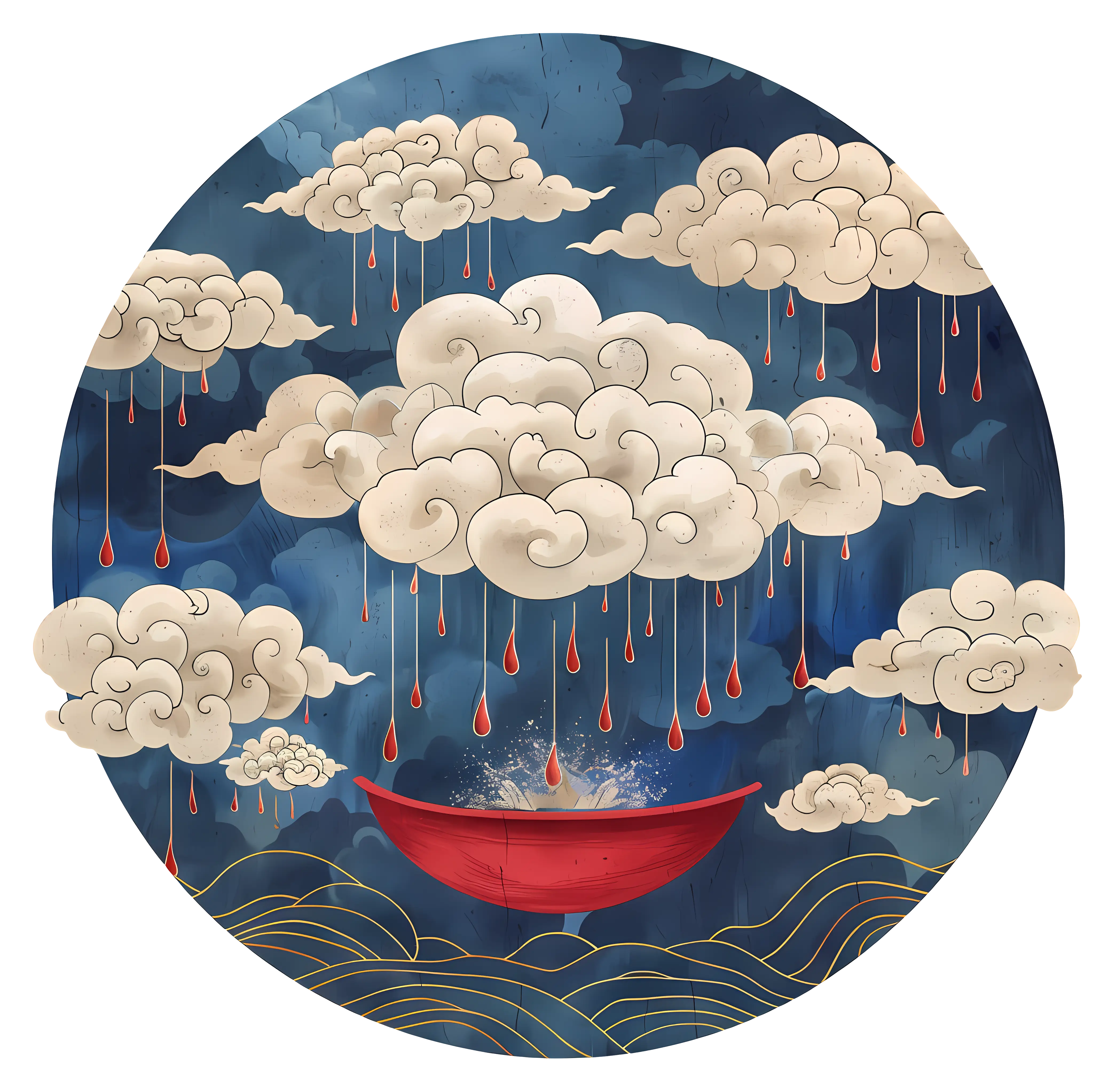 Rainy Clouds with Boat