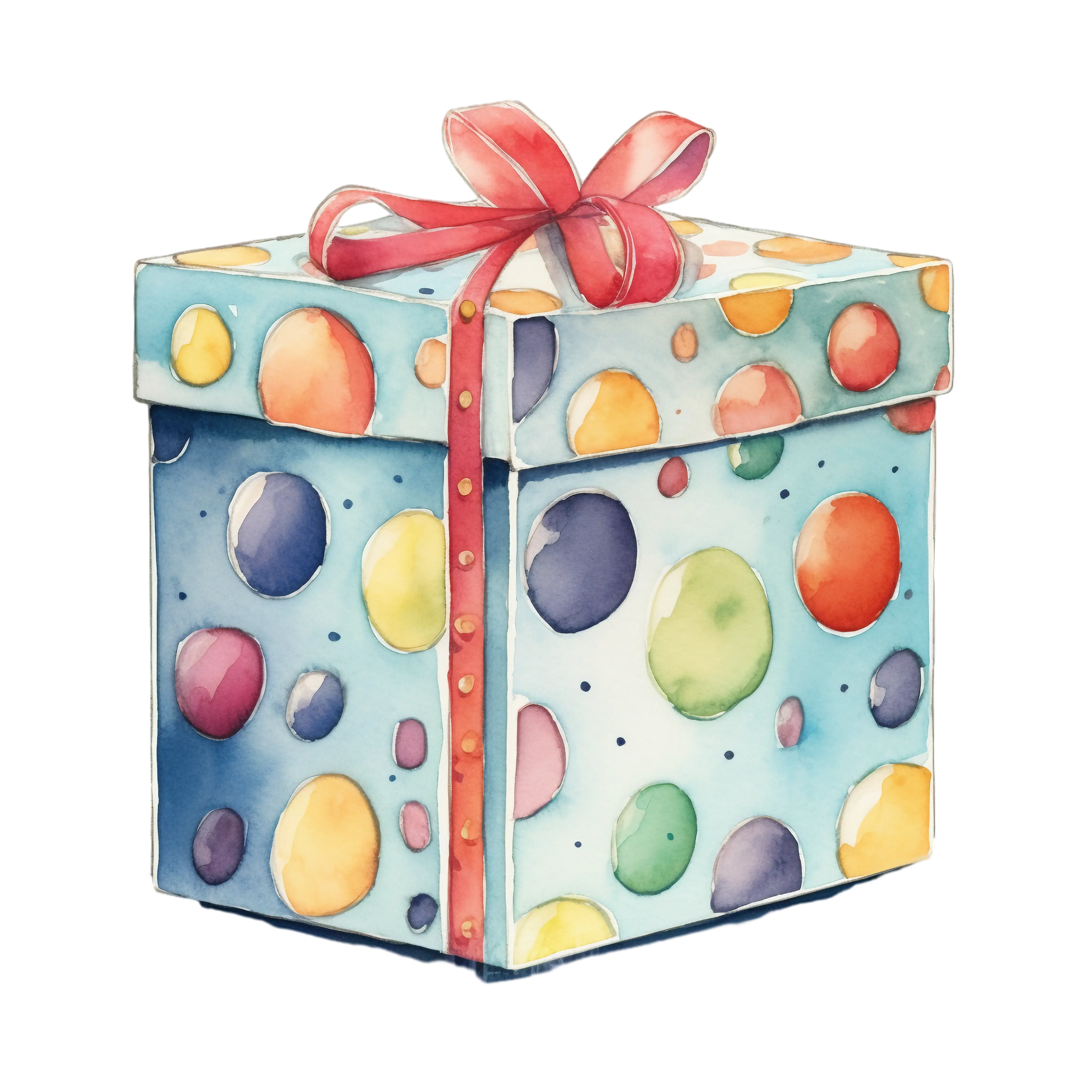 Decorative Colorful Gift Box with Ribbon