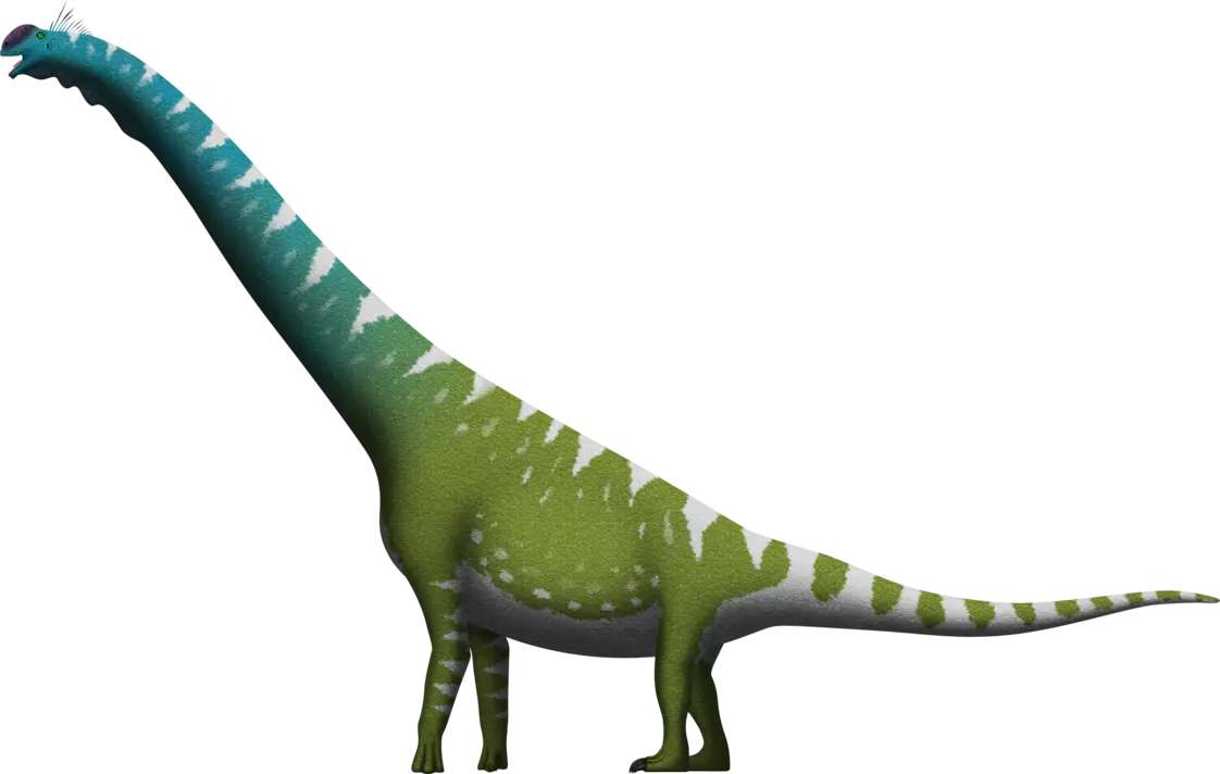 Green Brachiosaurus Dinosaur Illustration
