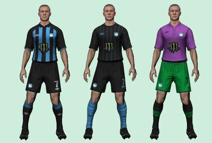 Soccer Players in Different Uniforms