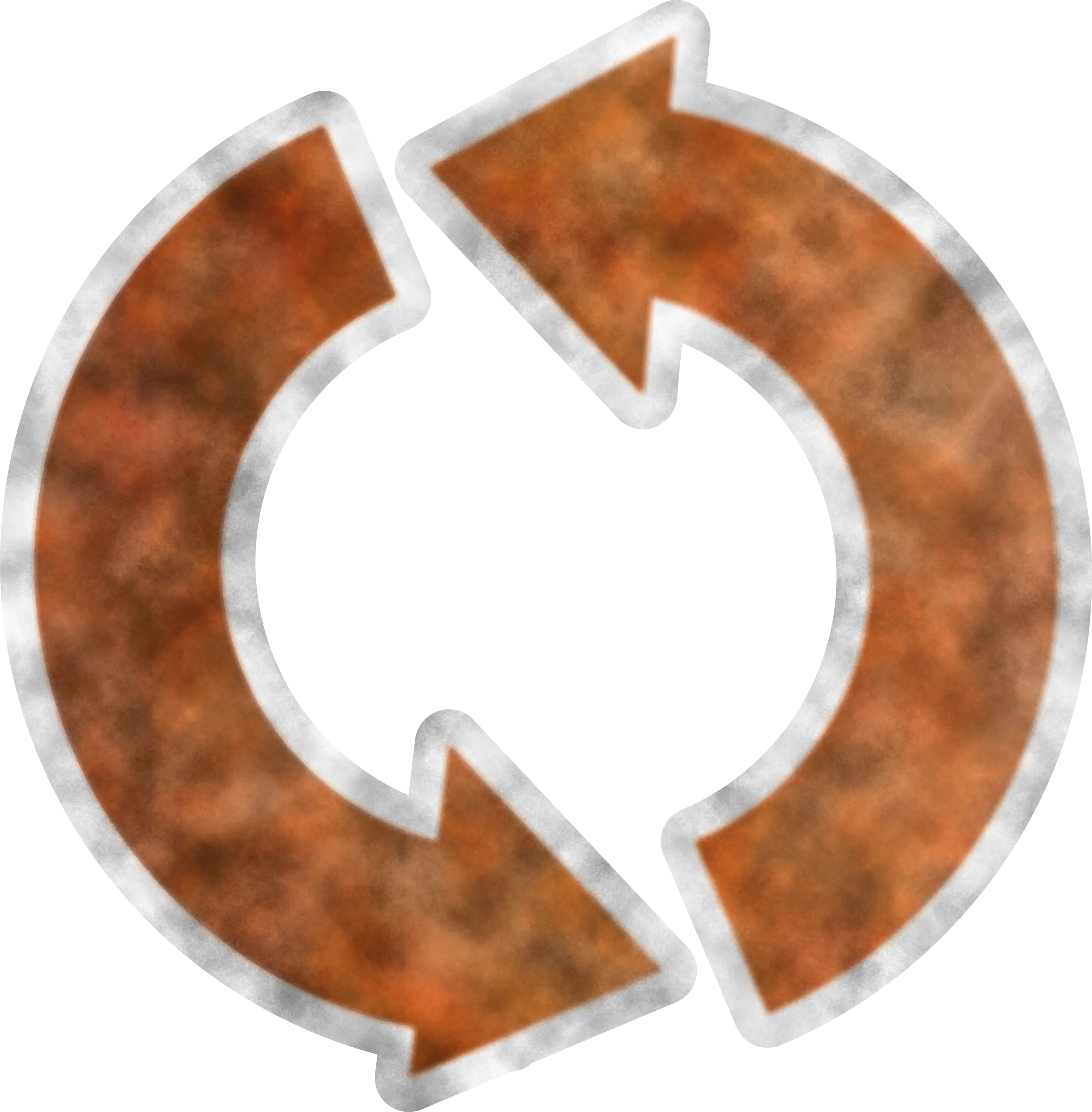 Brown Circular Arrows