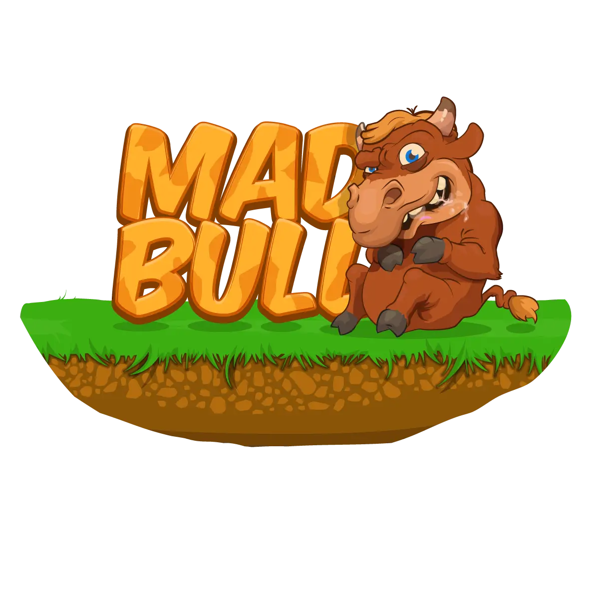 Mad Bull Cartoon Character