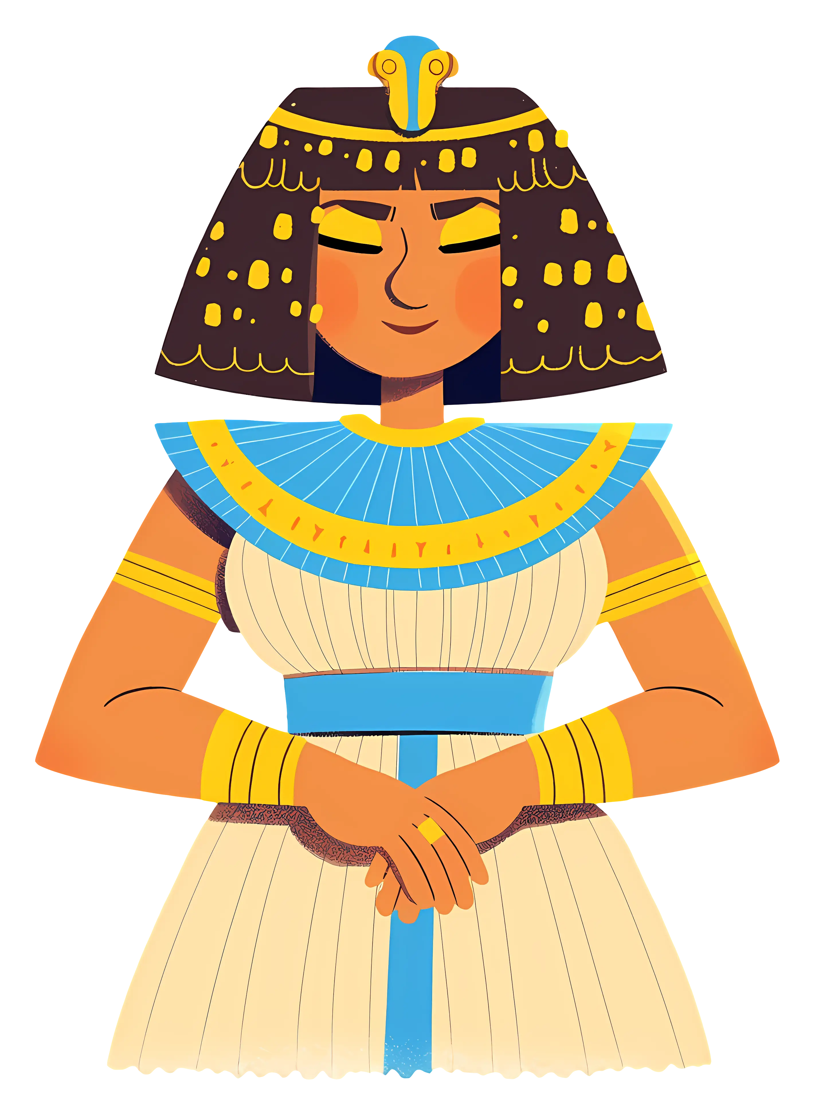 Ancient Egyptian Woman in Traditional Attire
