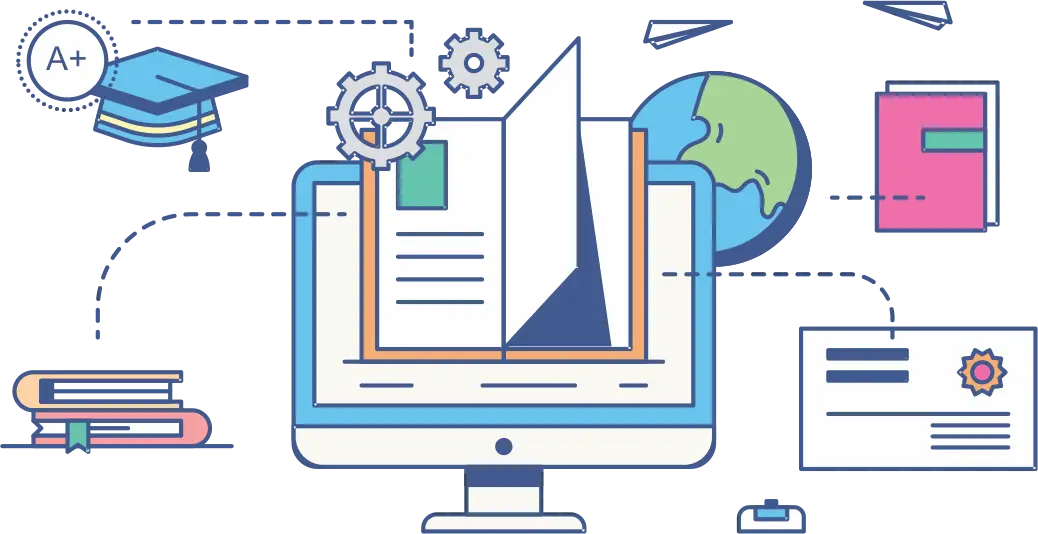 Online Learning Concept Illustration