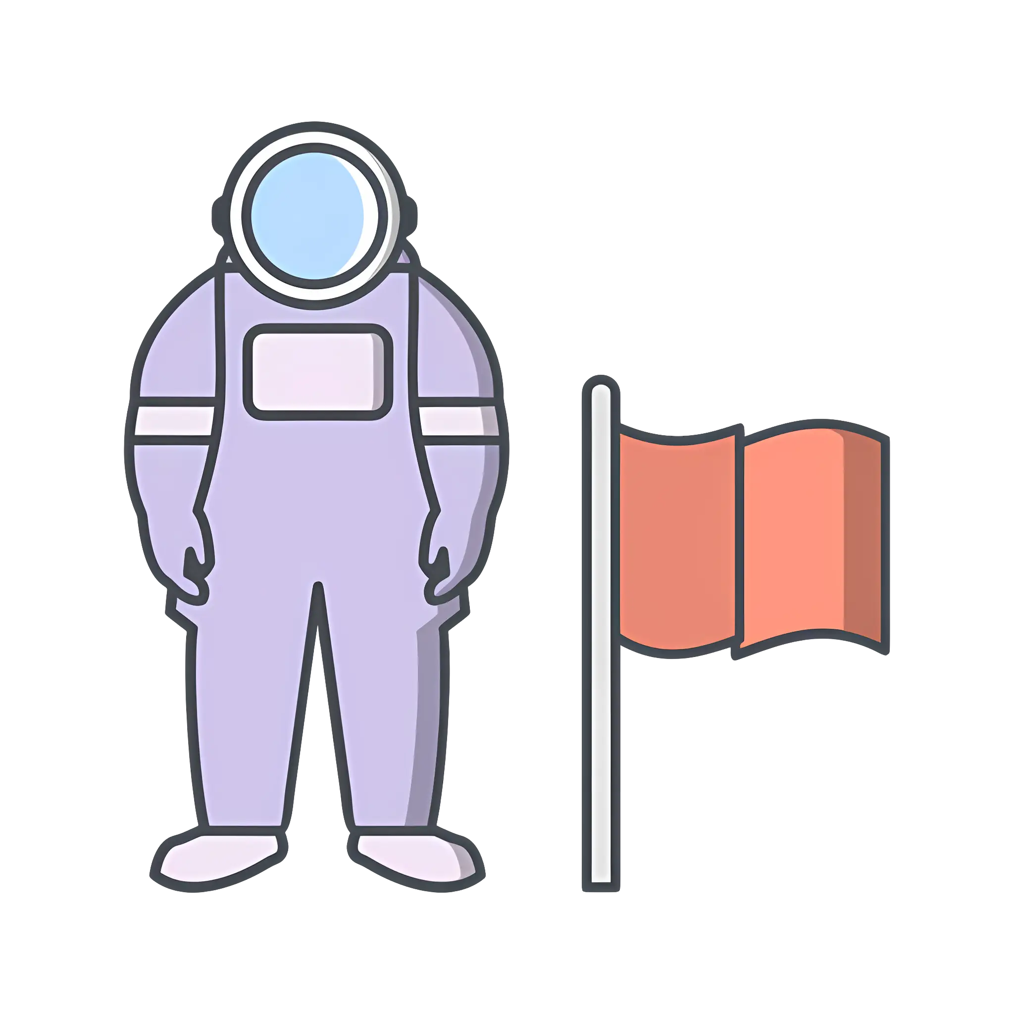 Astronaut with Flag