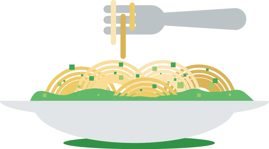 Delicious Spaghetti on Plate