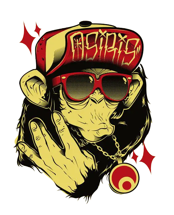 Cool Monkey with Sunglasses and Cap
