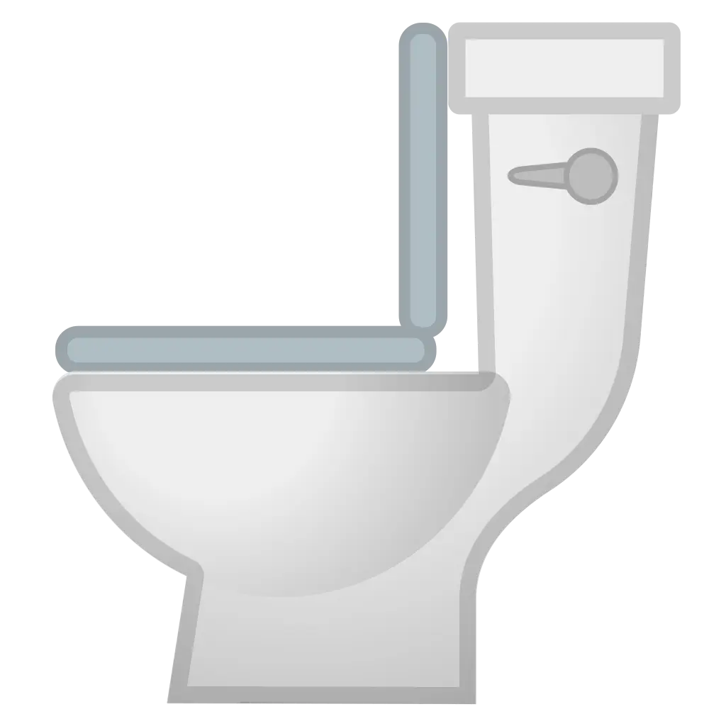 Toilet with Open Seat Graphic