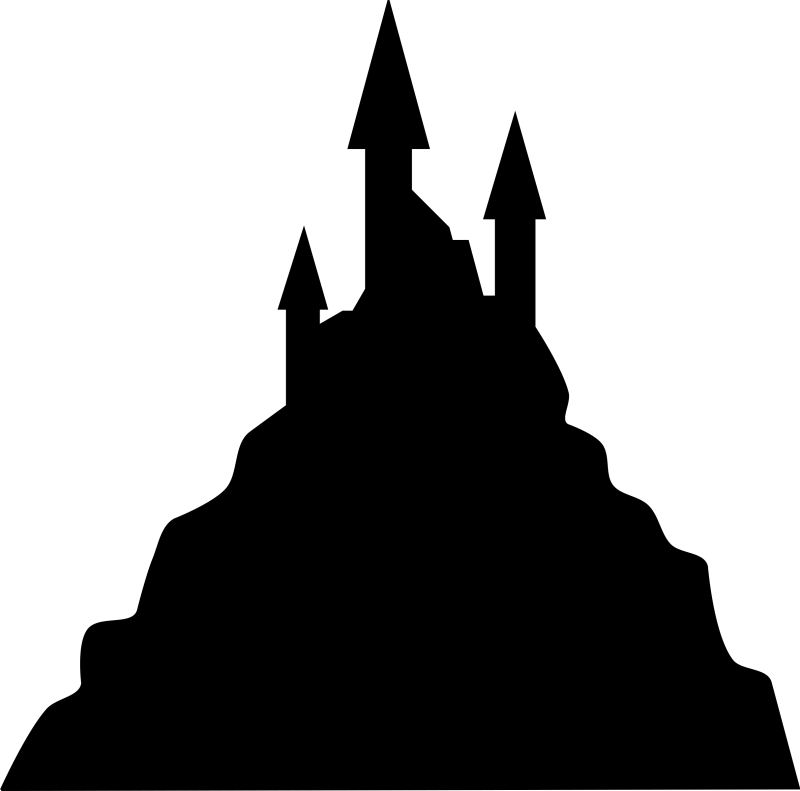 Black Castle Silhouette Graphic