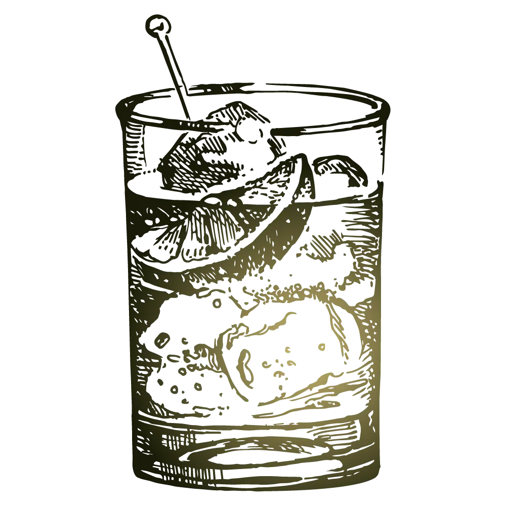 Illustration of a Drink in a Glass