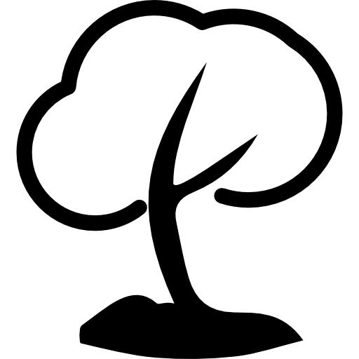 Outlined Tree Logo Illustration