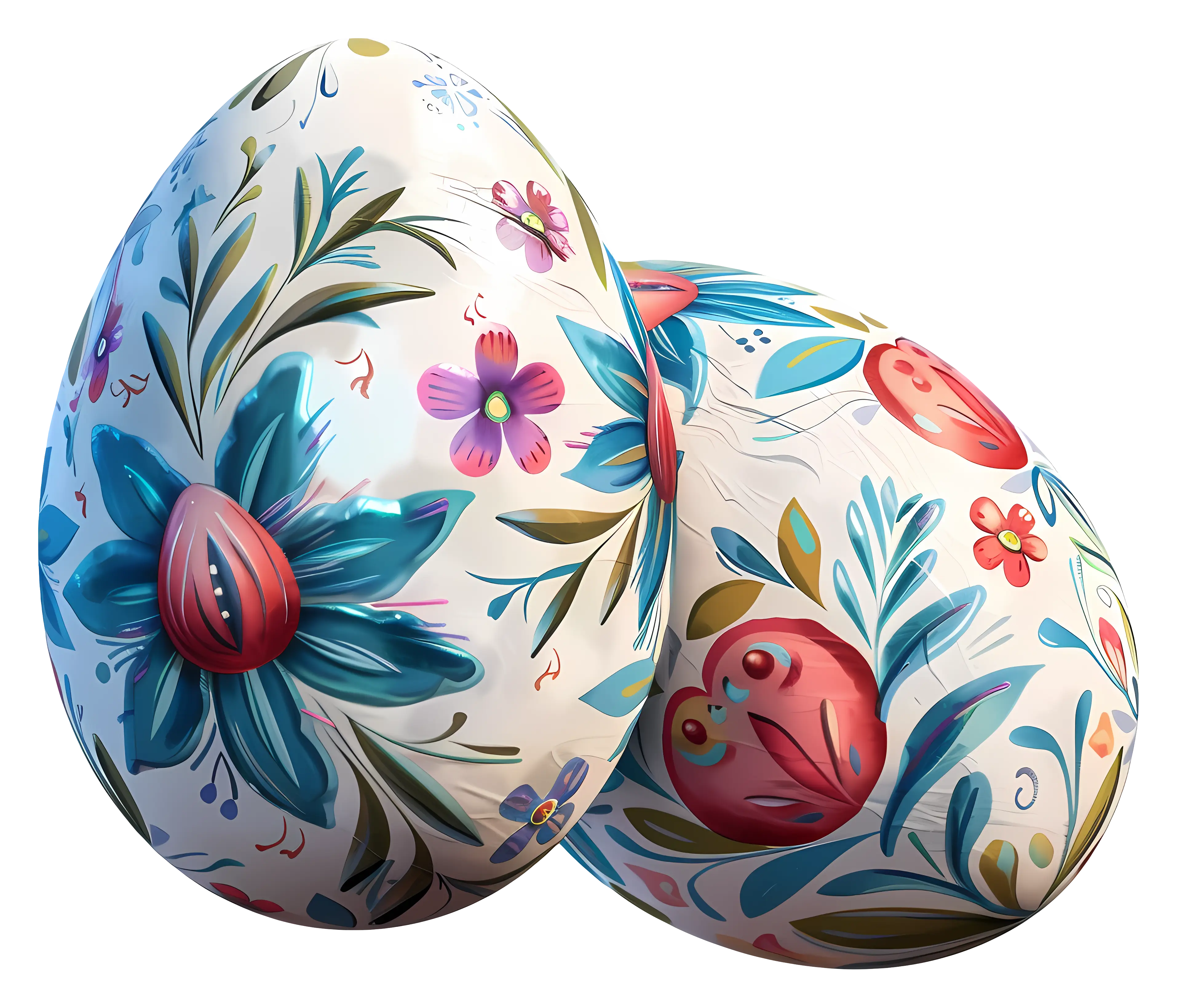 Colorful Decorated Easter Eggs