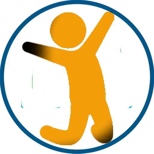 Happy Stick Figure in Circle