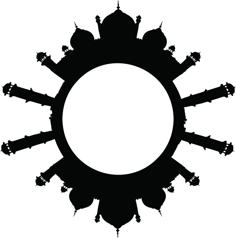 Taj Mahal Silhouette Landmark