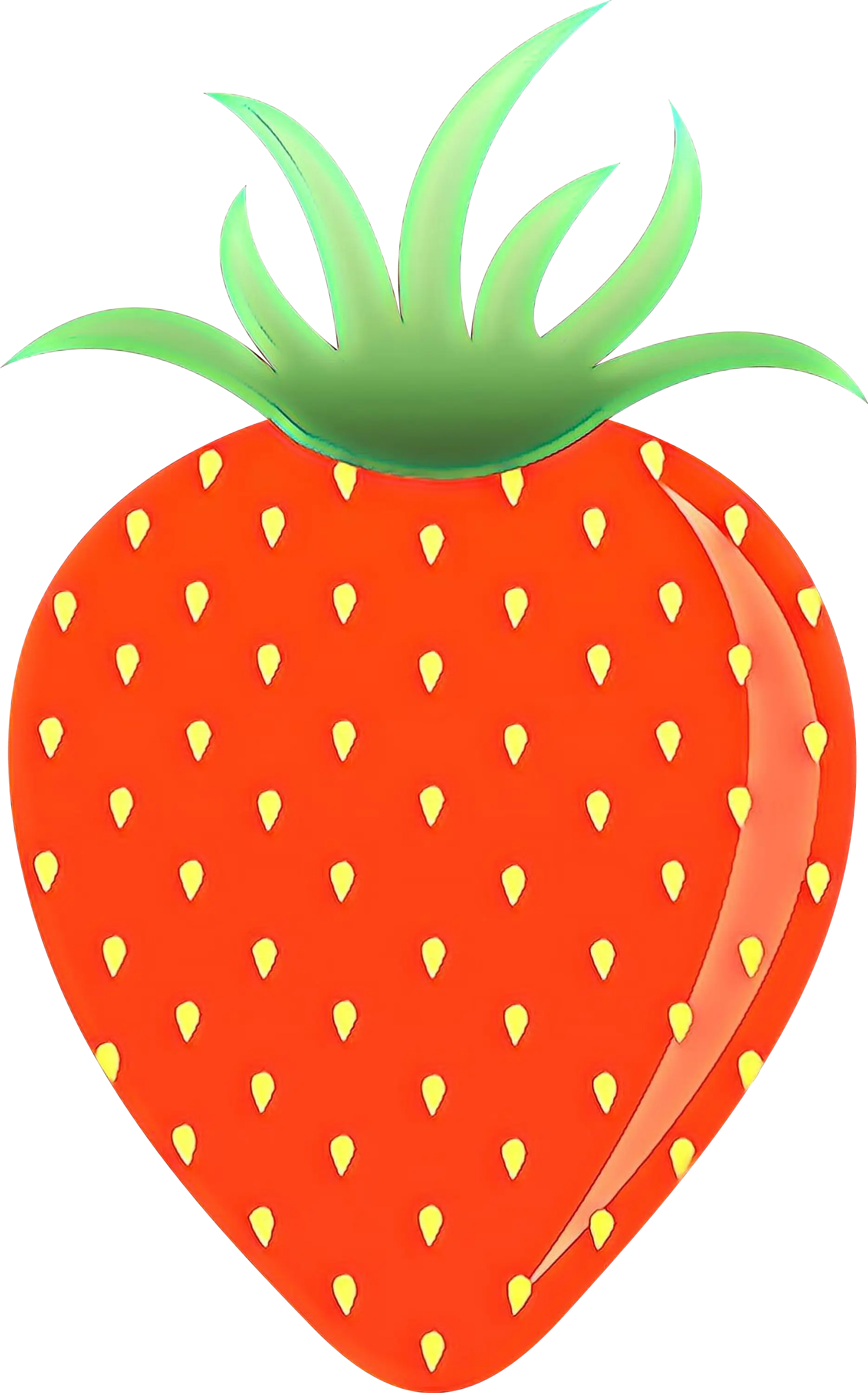 Bright Red Strawberry Illustration
