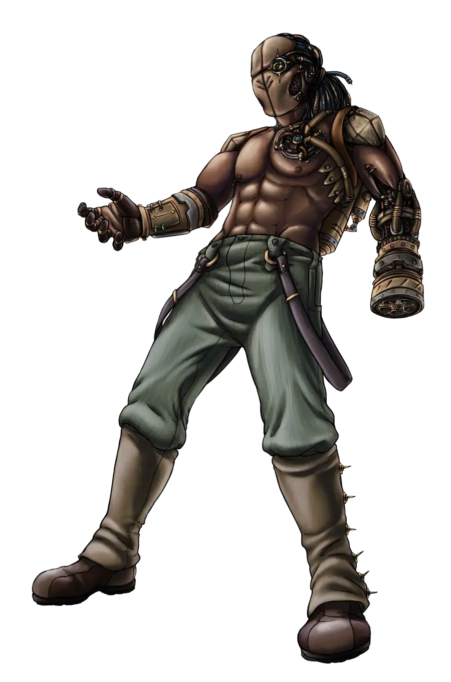 Steampunk Warrior Character