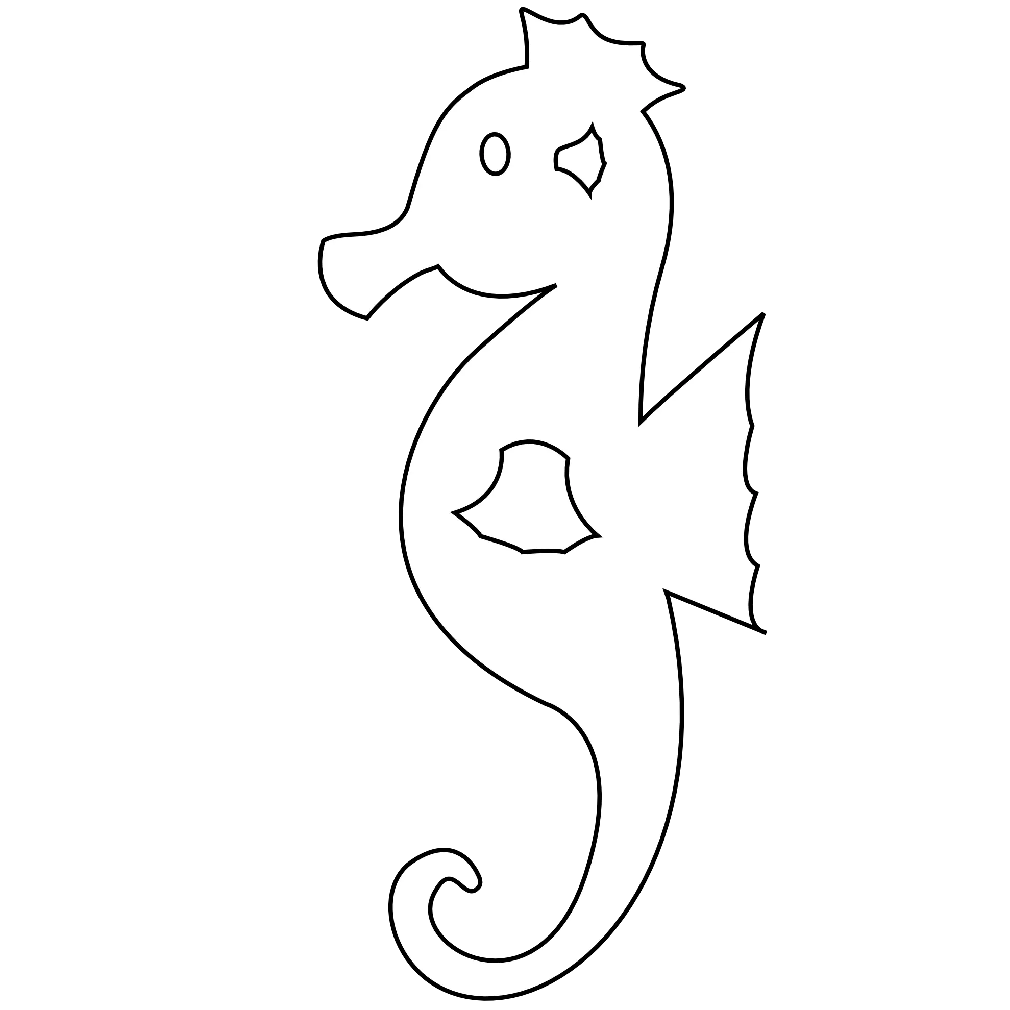 Outline of a Seahorse