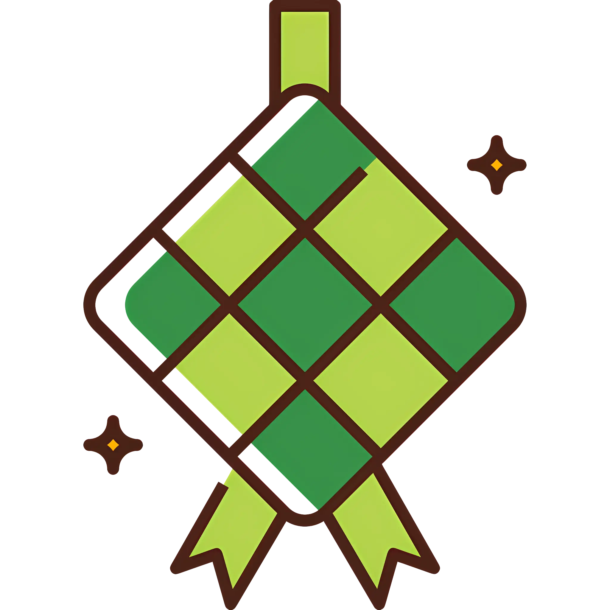 Traditional Ketupat Illustration for Eid Celebration