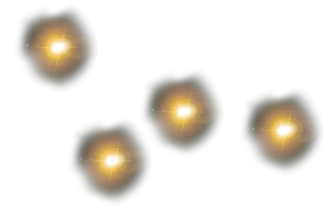 Golden Glowing Sparks Design