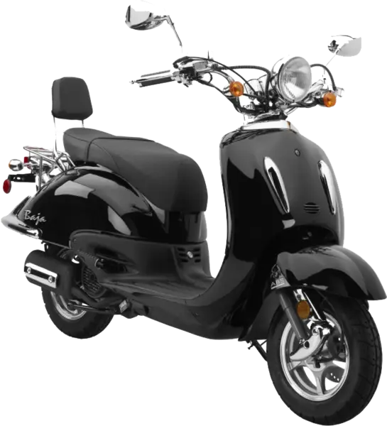 Retro Black Vintage Scooter with Classic Design