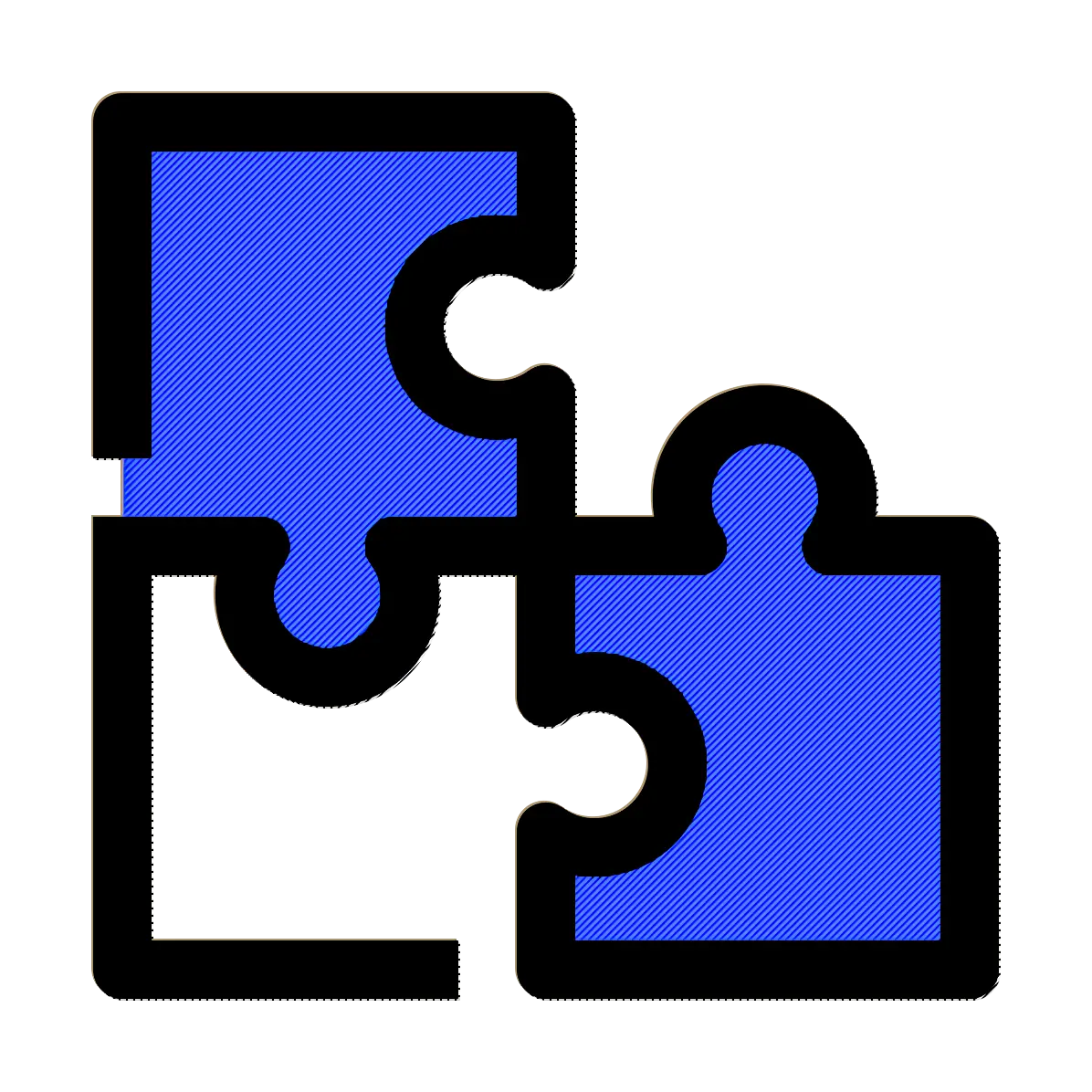 Blue Puzzle Piece Icon for Creative Projects