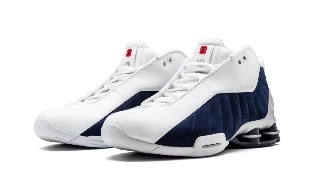Stylish White and Blue Sneakers