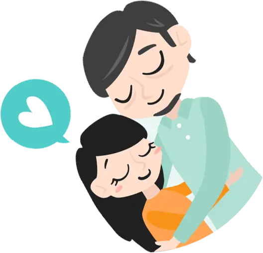 Father Hugging Daughter with Love