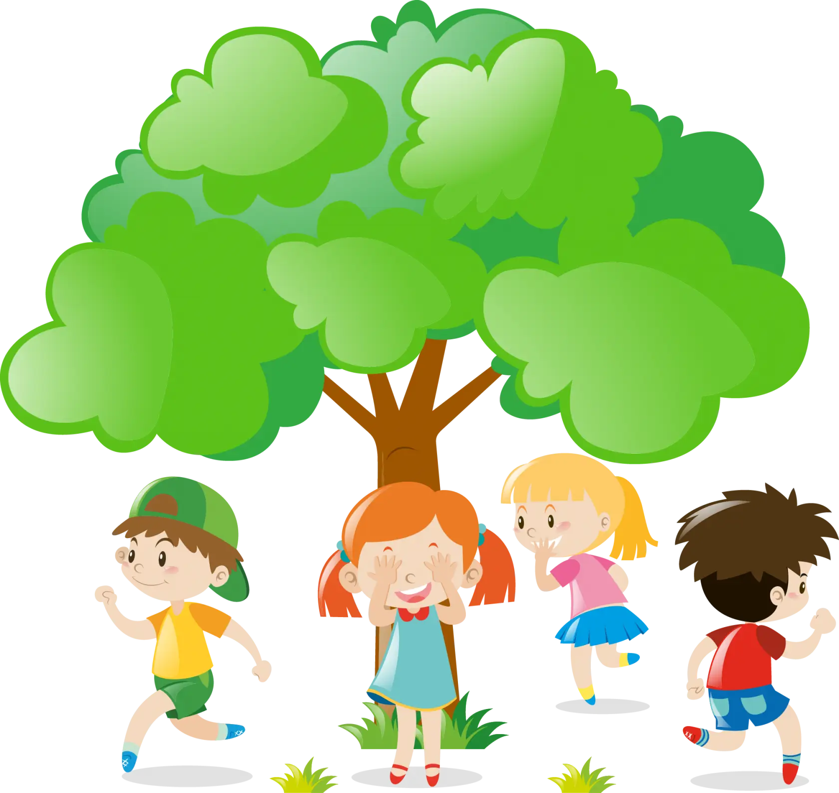 Children Playing Hide and Seek
