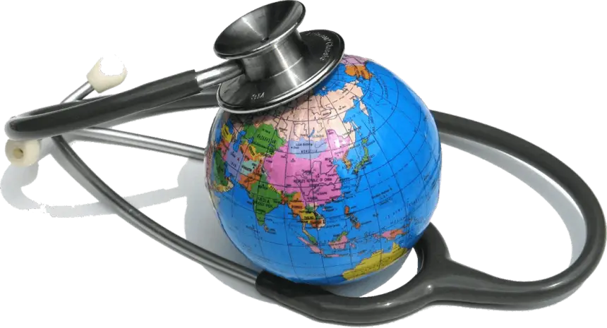 Globe with Stethoscope