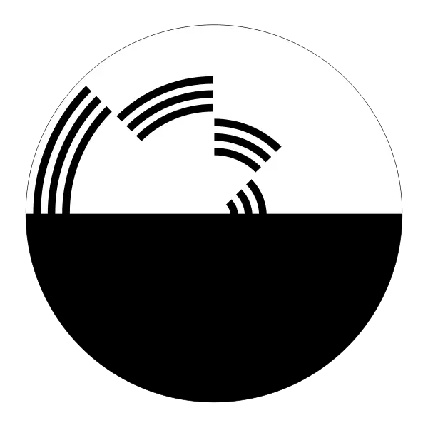 Abstract Black and White Circle Design