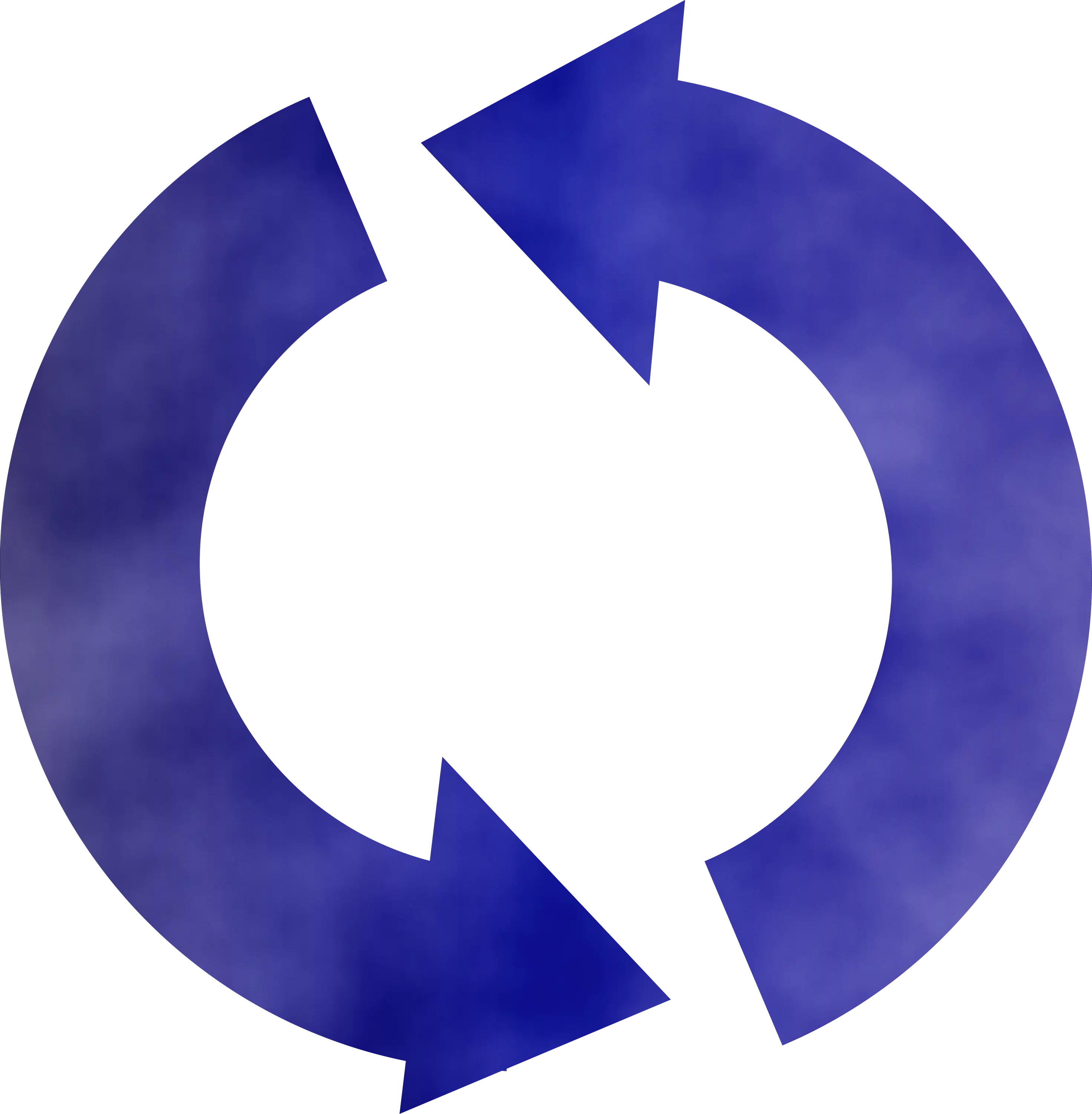 Blue Circular Arrows in Loop