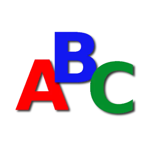 ABC Letters in Red, Blue, and Green