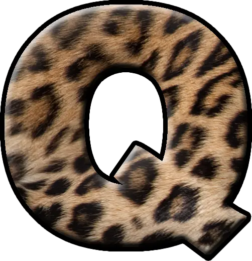 Leopard Print Q Letter