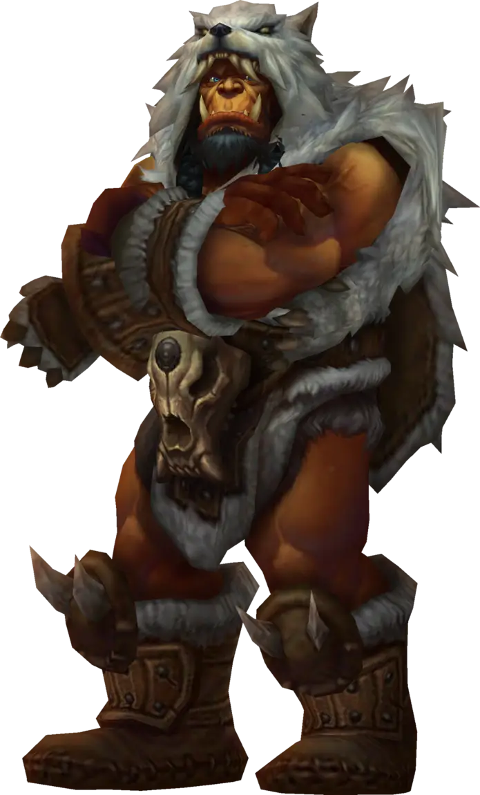 Fantasy Warrior Character in Fur Armor