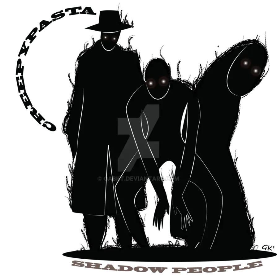 Creepy Shadow Figures in Illustrative Style