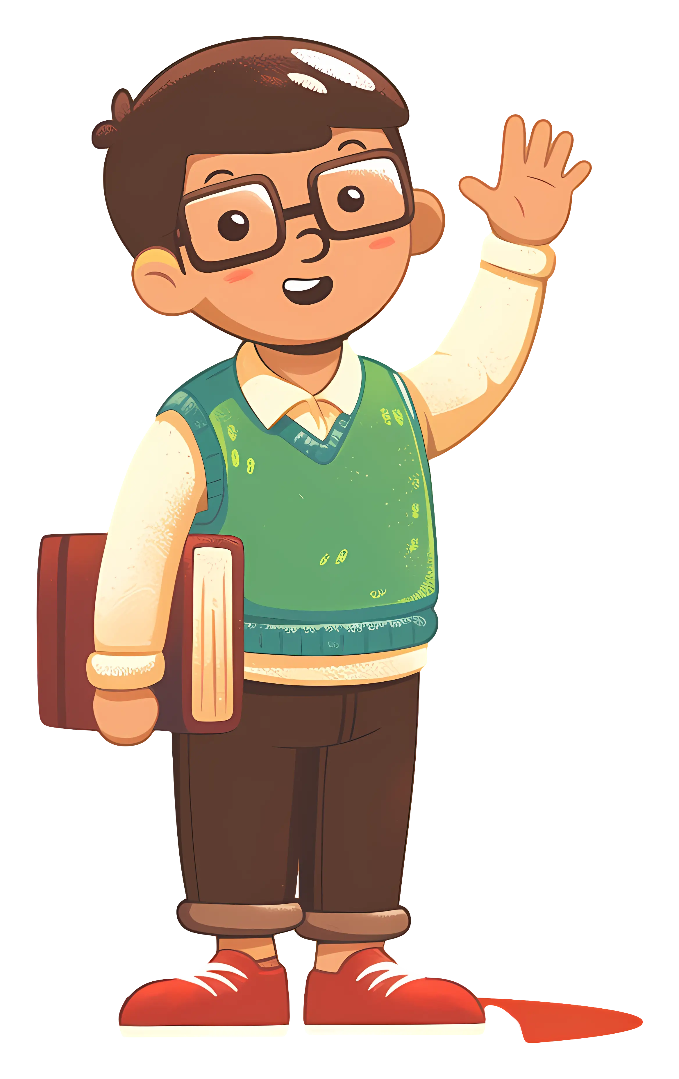 Student Cartoon Character Illustration