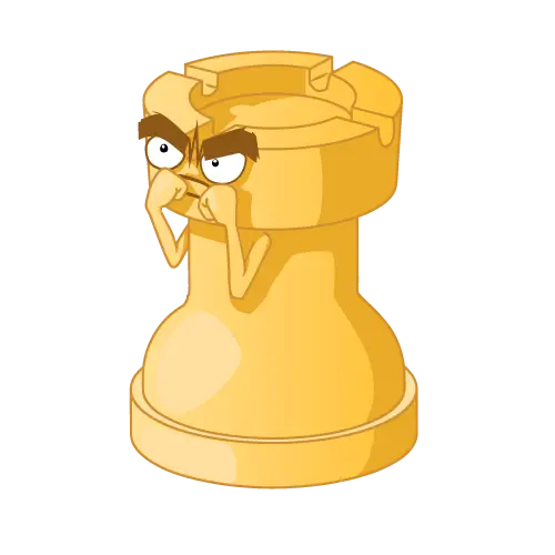 Angry Rook Chess Piece Cartoon