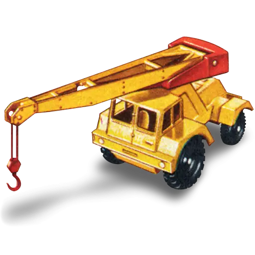 Yellow Crane Truck Illustration