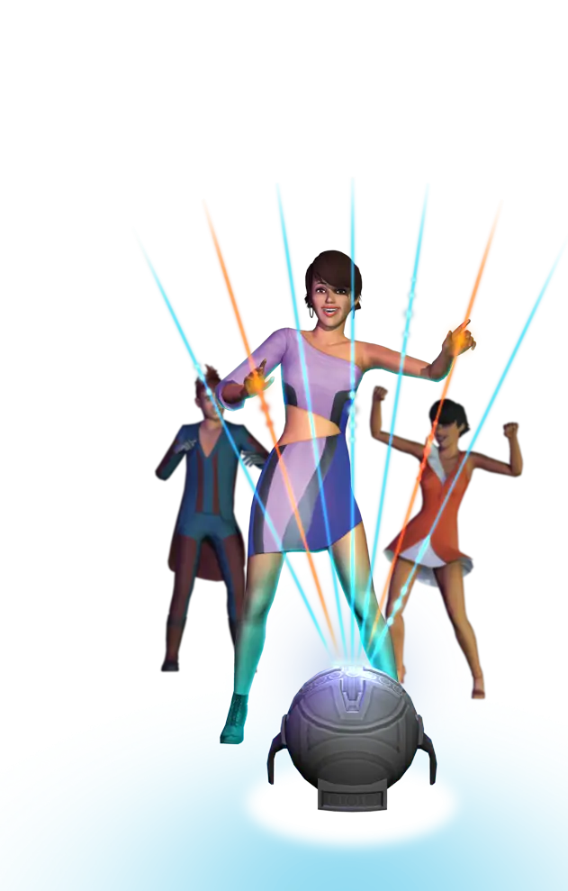 Group Dancing with Laser Lights in Performance Art