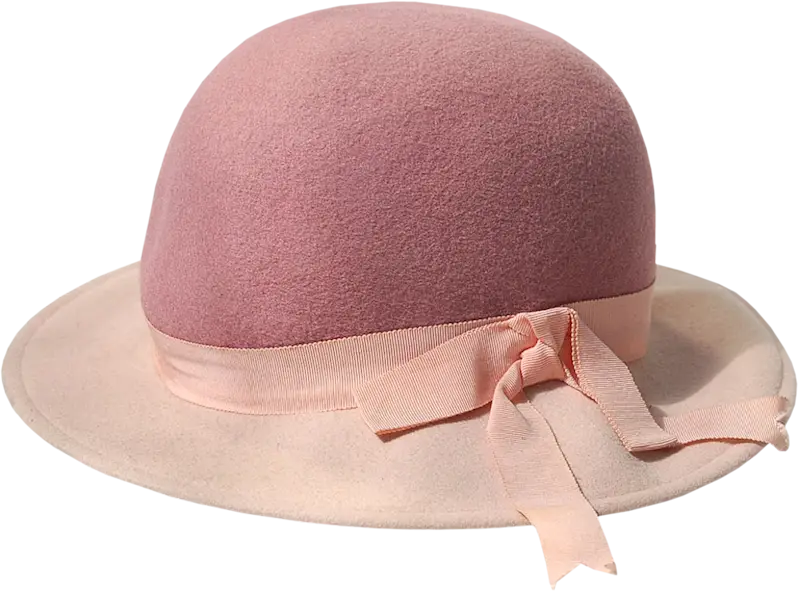 Elegant Pink Hat with Ribbon