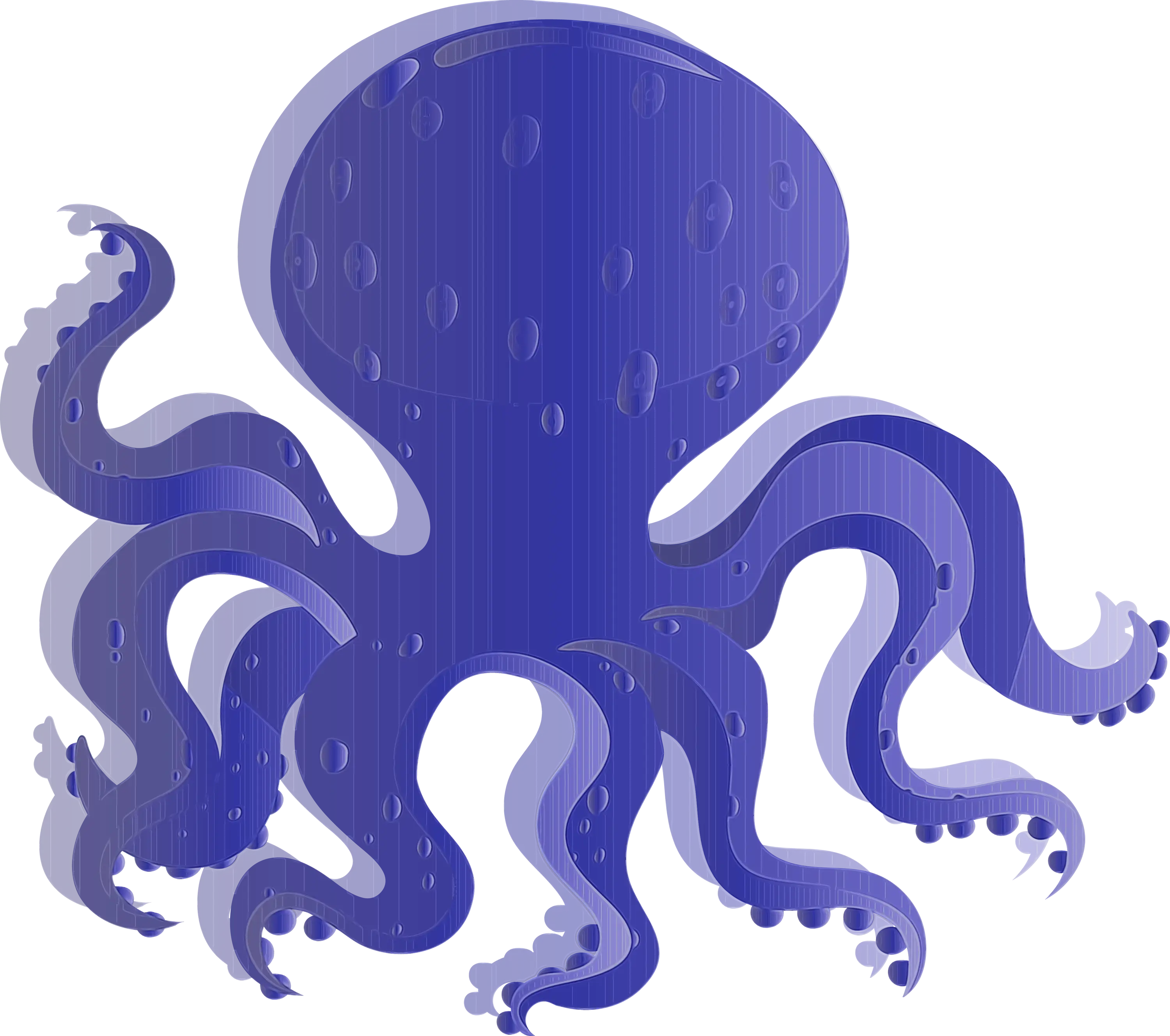 Blue Octopus Illustration
