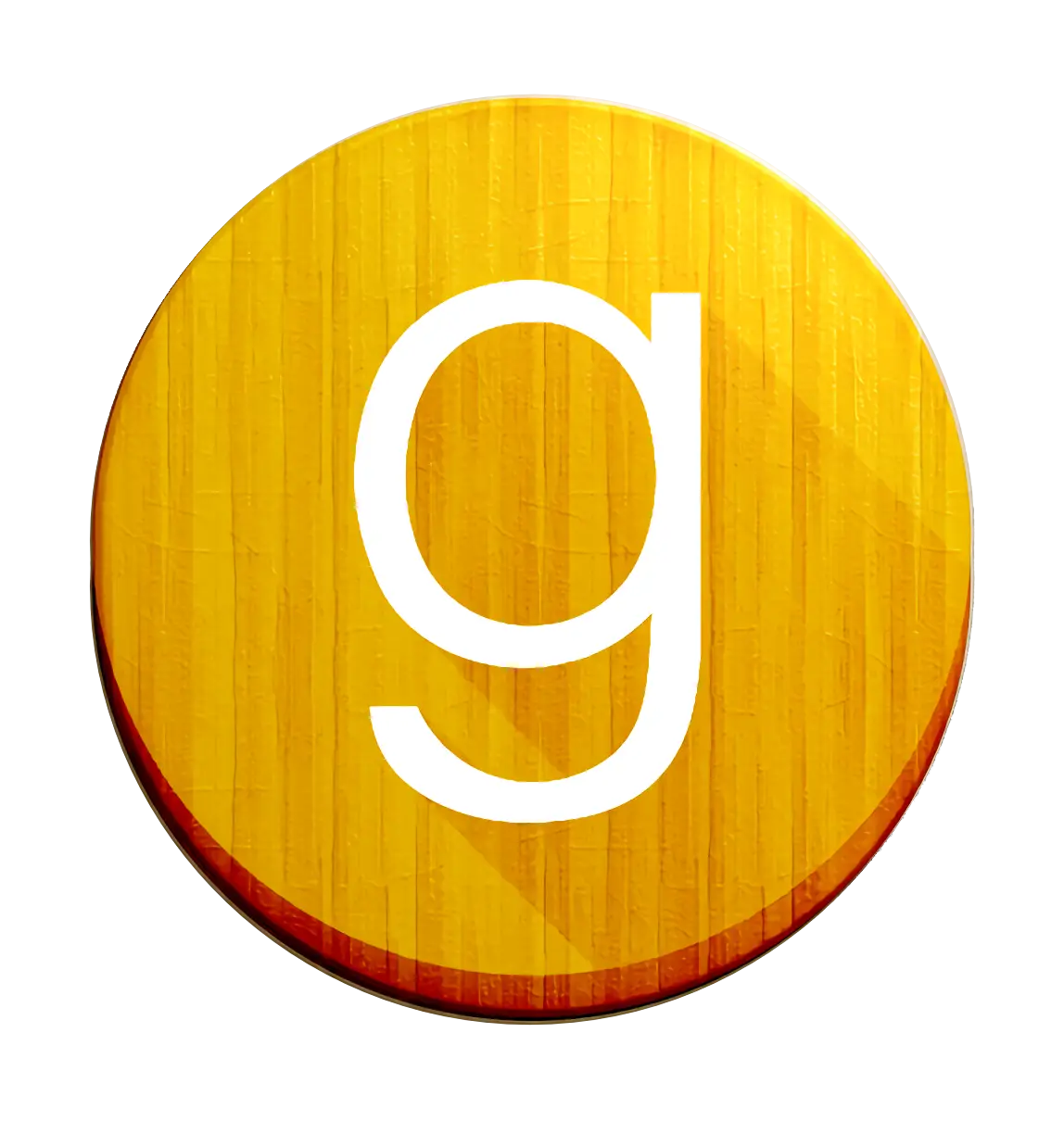Yellow Circular Icon with G Letter