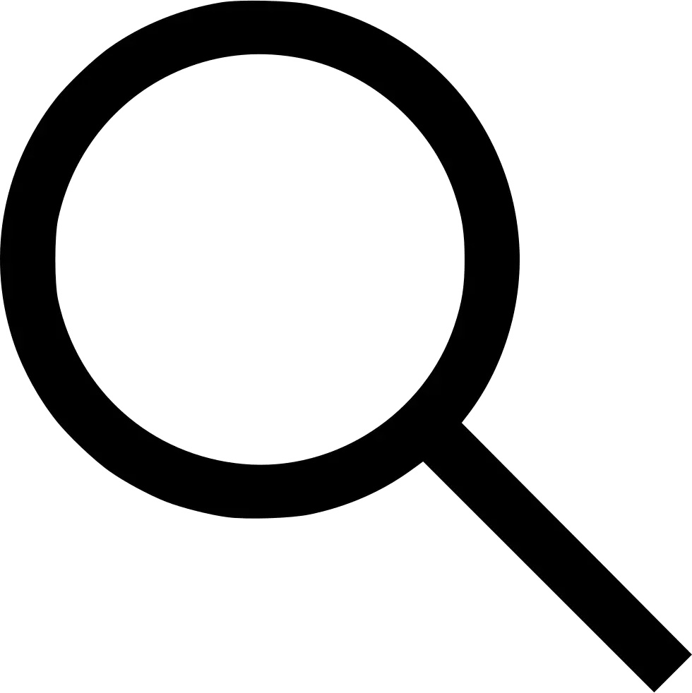 Black Magnifying Glass Icon for Search
