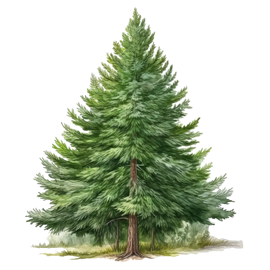 Realistic Pine Tree Illustration