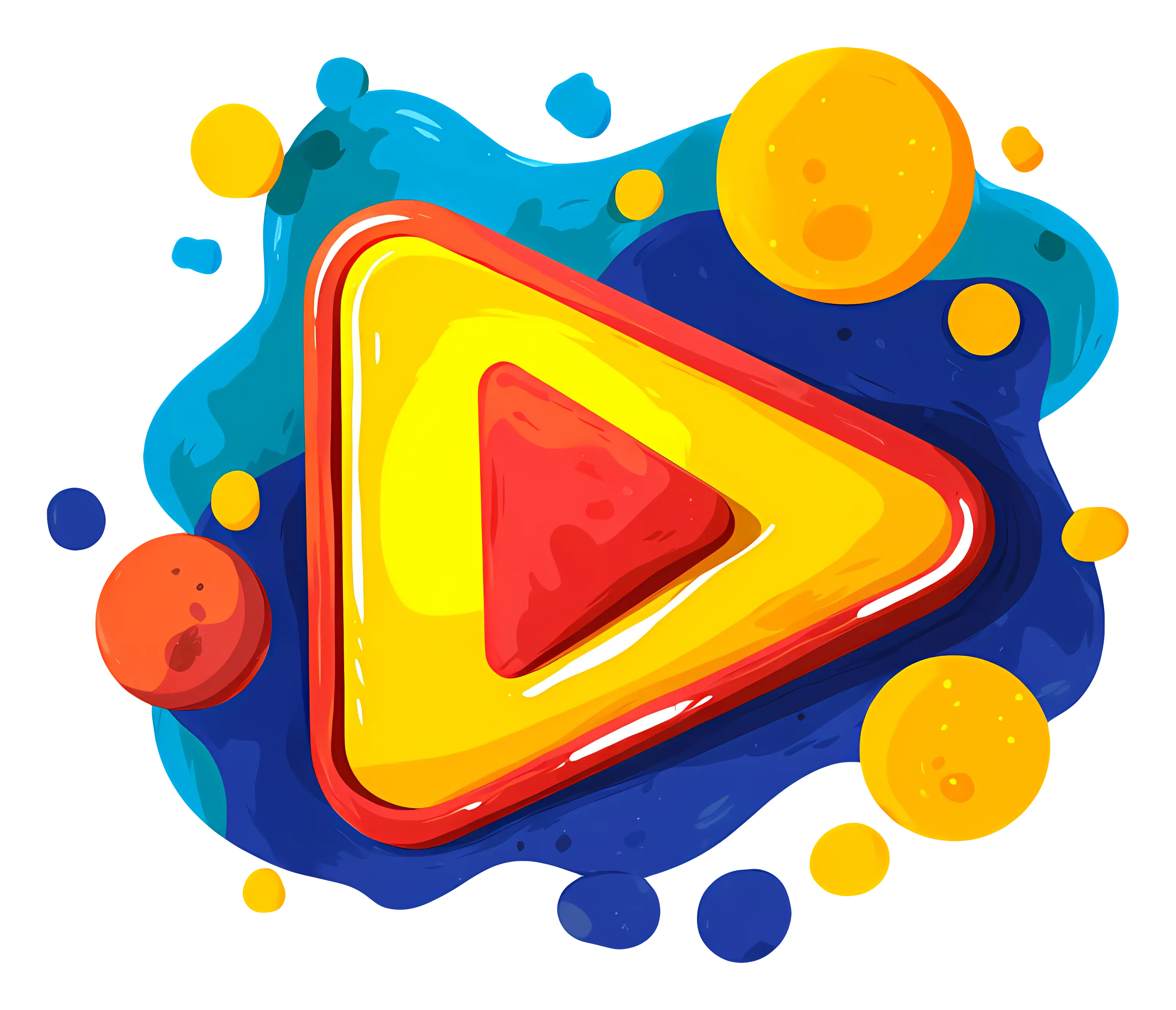 Colorful Play Button Illustration